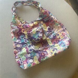 COACH Poppy Glam nylon : folding packable shopper